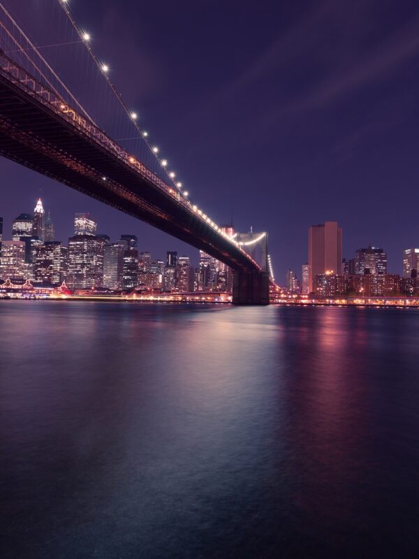 city landmark lights night