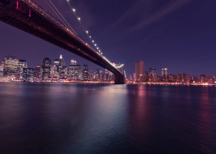 city landmark lights night