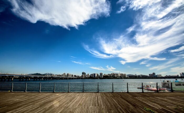 seoul, yeoido, sky, cloud, nature, korea, han river, blue river